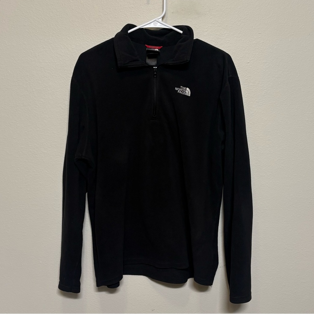 North Face Black Fleece Jacket 1/4 zip size large